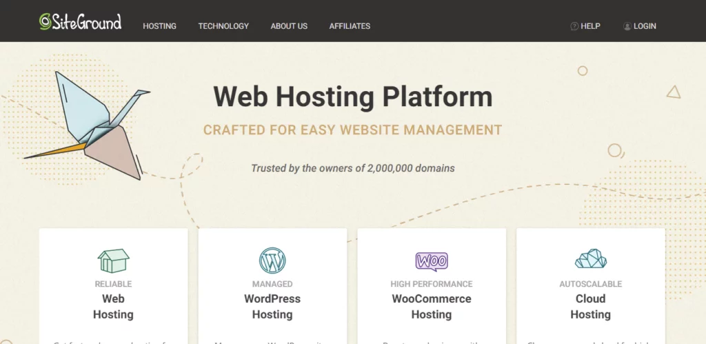 Web Hosting Services Crafted with Care SiteGround