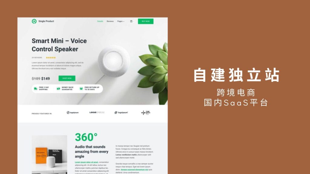 6个国内在线跨境电商B2C自建站独立站平台(Saas)