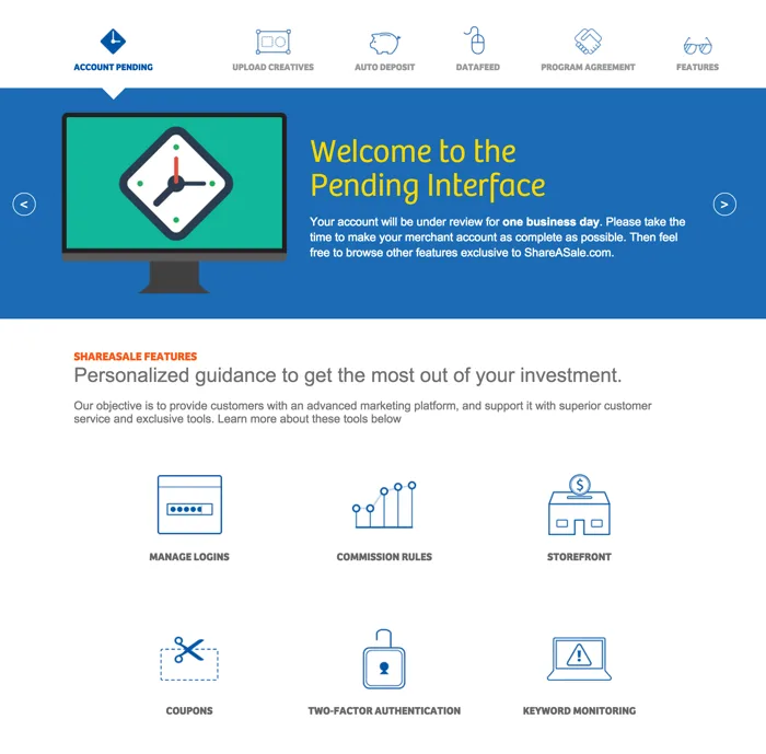 ShareASale Setup Wizard