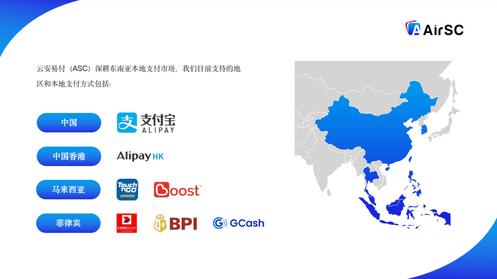 云安易付AirSC东南亚快捷支付,跨境电商、泛娱乐市场新型付款方式Airsecurecard