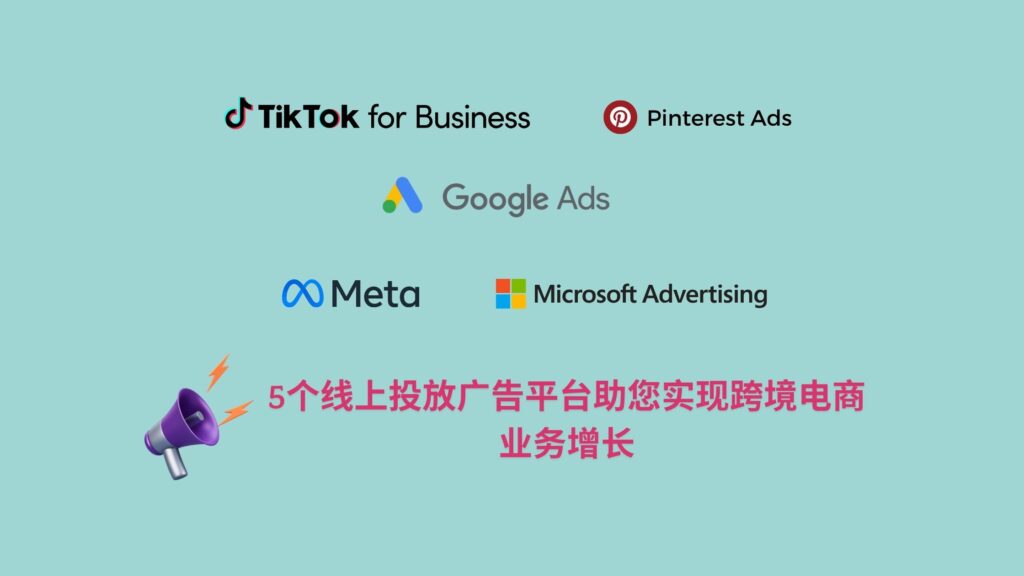 包括tiktok在内的5个线上投放广告平台助力你的独立站成长