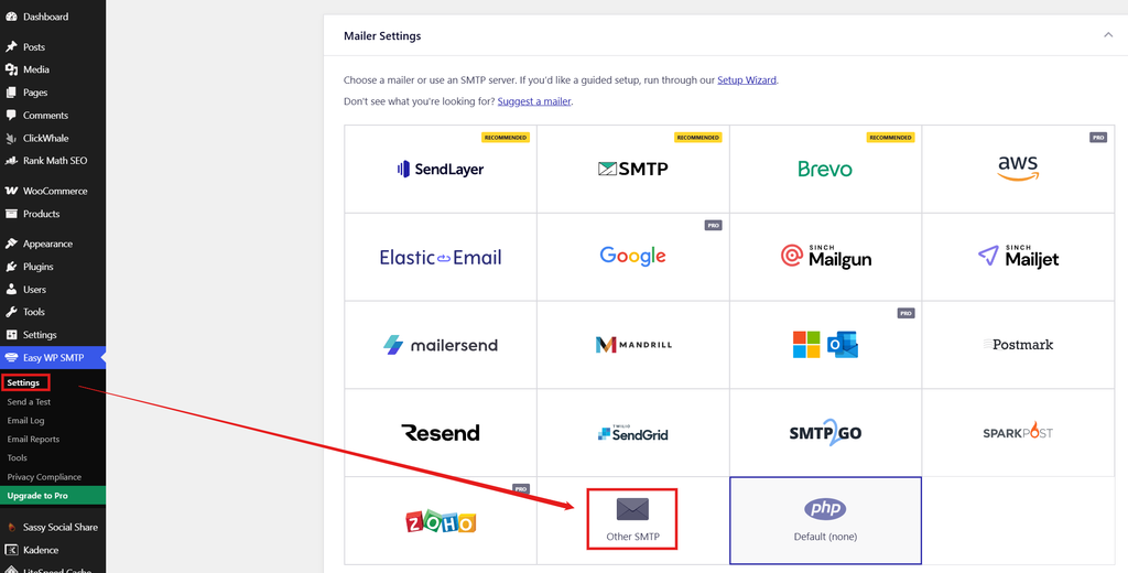 configure-smtp-sender for wordpress site